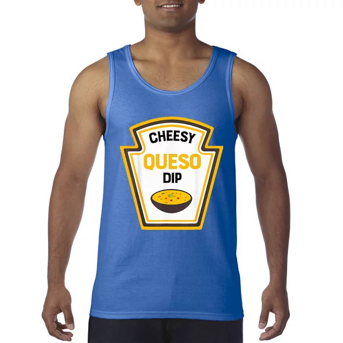 Funny Group Condiments Halloween Costume Cheesy Queso Dip Tank Top