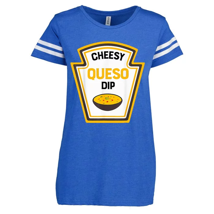 Funny Group Condiments Halloween Costume Cheesy Queso Dip Enza Ladies Jersey Football T-Shirt