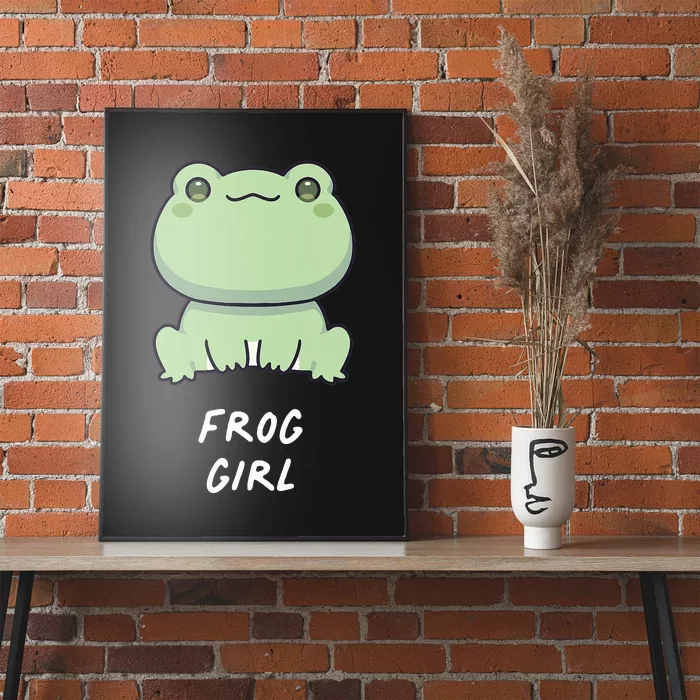 Frog Girl Cute Kawaii Anime Aesthetic Family Ambhibian Lover Poster