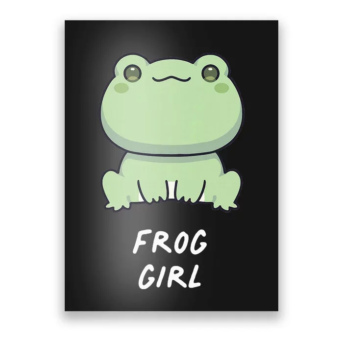 Frog Girl Cute Kawaii Anime Aesthetic Family Ambhibian Lover Poster