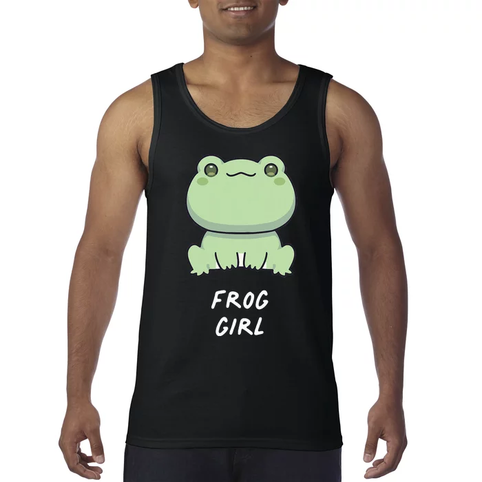 Frog Girl Cute Kawaii Anime Aesthetic Family Ambhibian Lover Tank Top