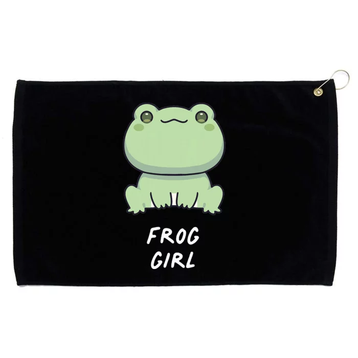 Frog Girl Cute Kawaii Anime Aesthetic Family Ambhibian Lover Grommeted Golf Towel