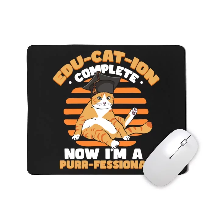 Funny Graduation Cat Mousepad