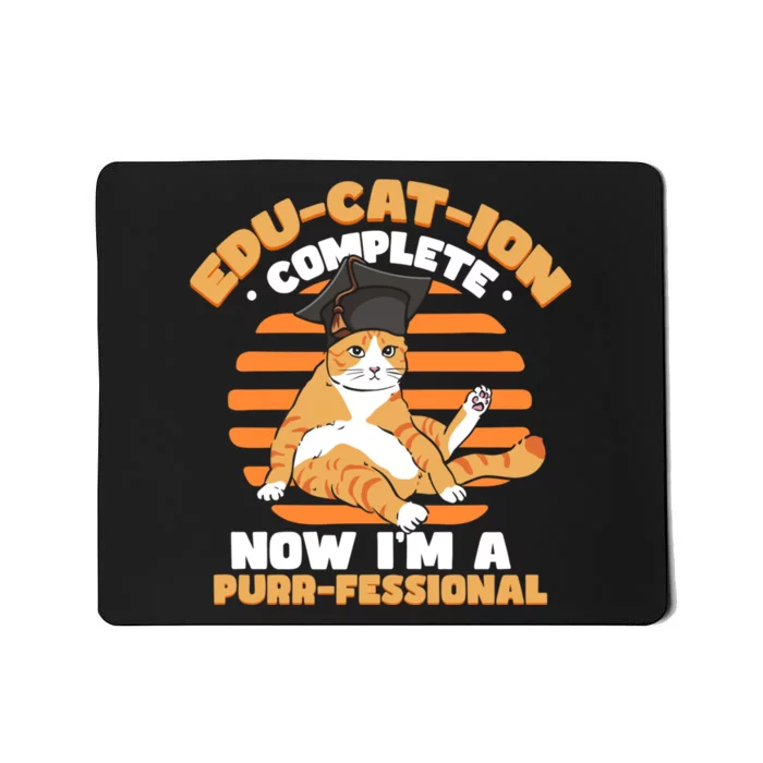 Funny Graduation Cat Mousepad