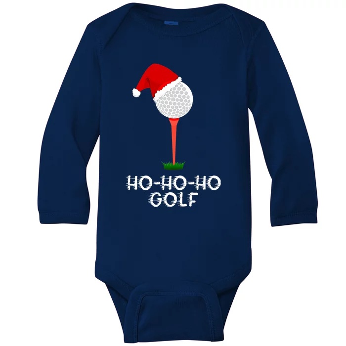 Funny Golfing Christmas Shirt Holiday Golf Ball Baby Long Sleeve Bodysuit