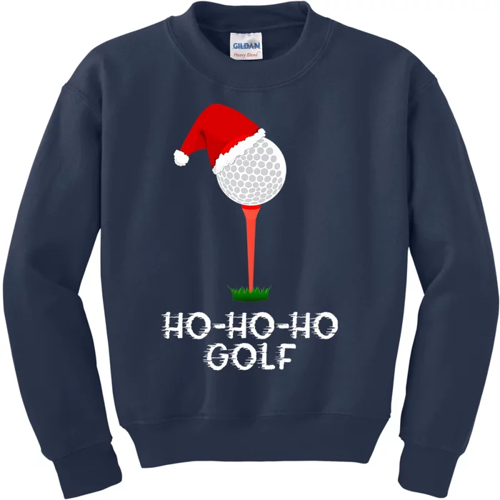 Funny Golfing Christmas Shirt Holiday Golf Ball Kids Sweatshirt