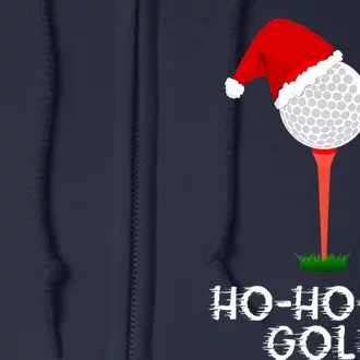 Funny Golfing Christmas Shirt Holiday Golf Ball Full Zip Hoodie