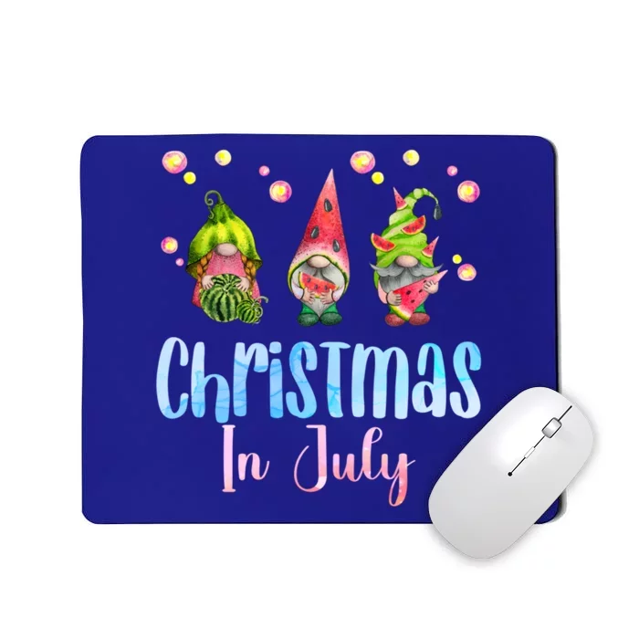 Funny Gnomes Christmas In July Watermelon Christmas In July Cool Gift Mousepad