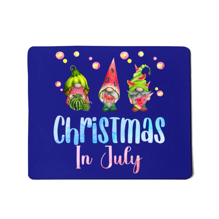 Funny Gnomes Christmas In July Watermelon Christmas In July Cool Gift Mousepad