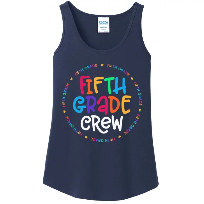 Fifth Grade Crew 5th Grade Back To School Teacher Ladies Essential Tank