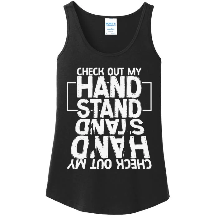 Funny Gymnastics Check Out My Handstand Acrobat Ladies Essential Tank