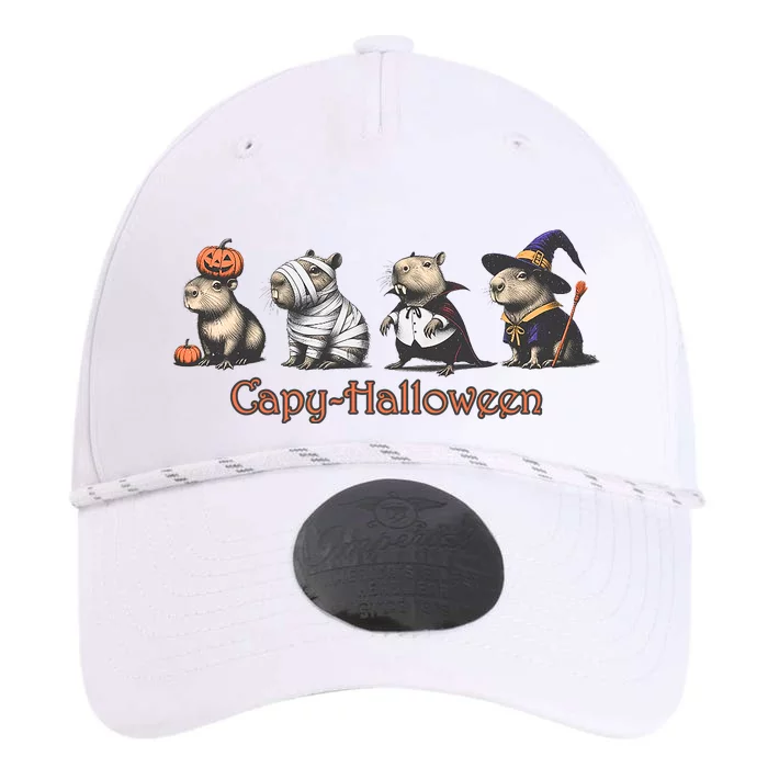 Funny Ghost Capybara Halloween Performance The Dyno Cap