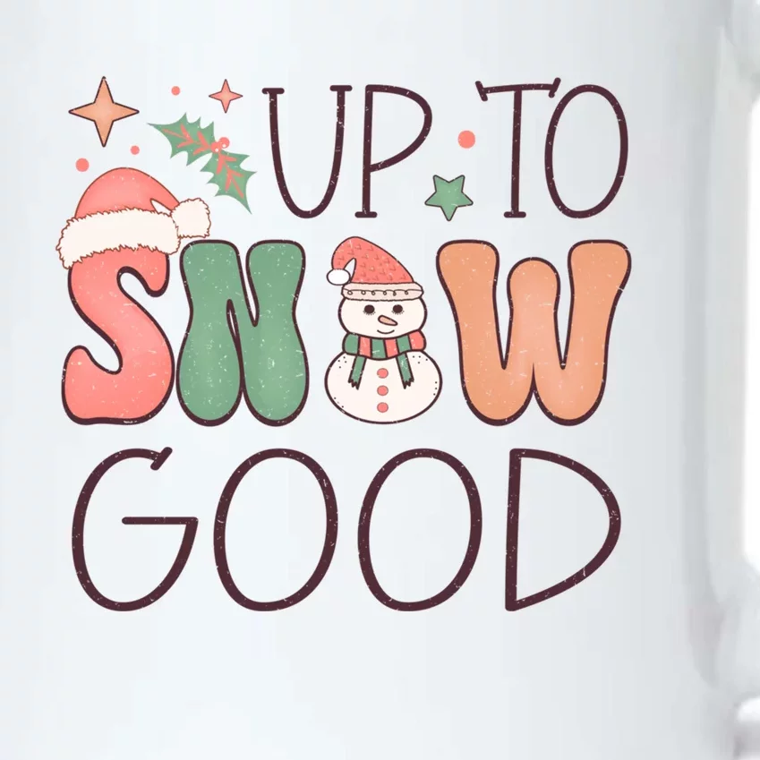 Funny Groovy Christmas Up To Snow Good Gift Black Color Changing Mug