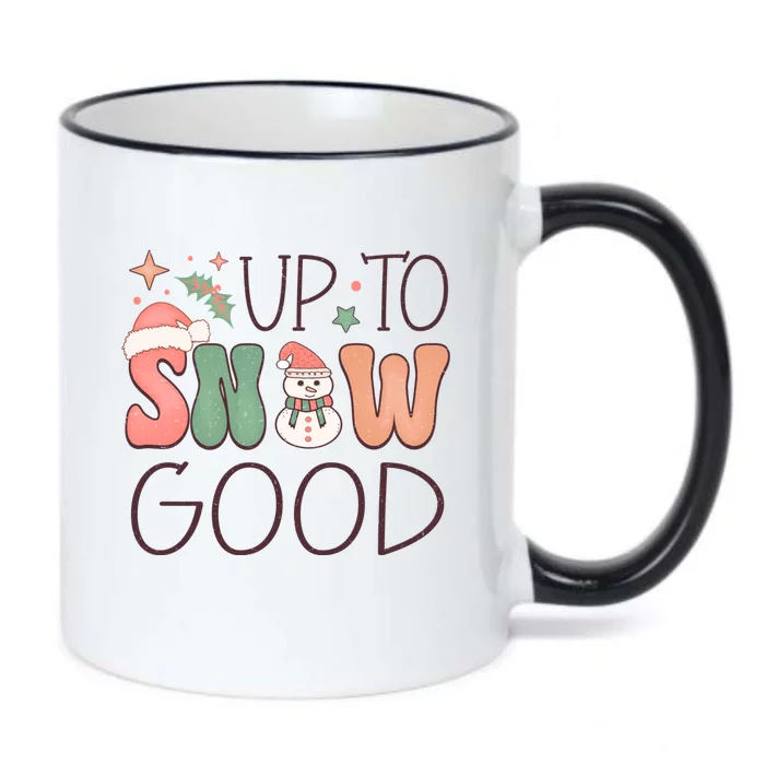 Funny Groovy Christmas Up To Snow Good Gift Black Color Changing Mug