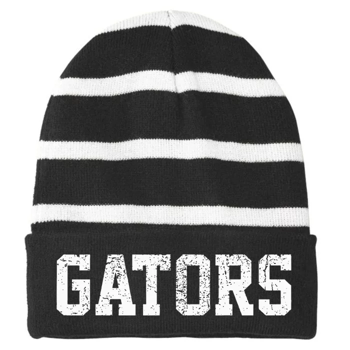 Florida Gators College Athletics Supporter Souvenir Striped Beanie with Solid Band