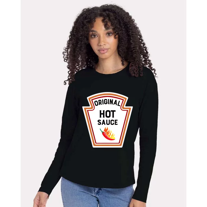 Funny Group Condiments Halloween Costume Original Hot Sauce Womens Cotton Relaxed Long Sleeve T-Shirt