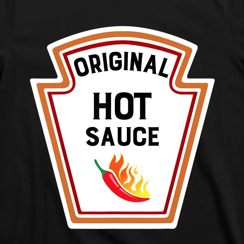 Funny Group Condiments Halloween Costume Original Hot Sauce T-Shirt