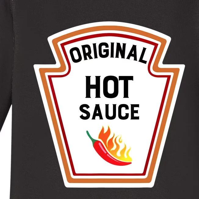 Funny Group Condiments Halloween Costume Original Hot Sauce Baby Long Sleeve Bodysuit