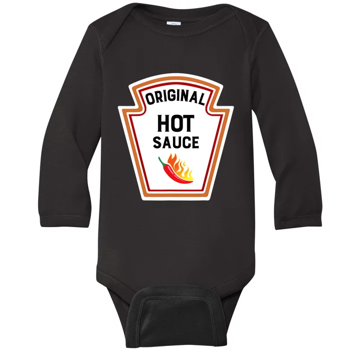 Funny Group Condiments Halloween Costume Original Hot Sauce Baby Long Sleeve Bodysuit