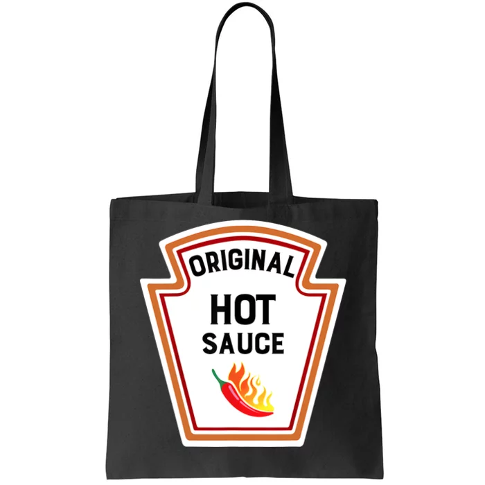 Funny Group Condiments Halloween Costume Original Hot Sauce Tote Bag