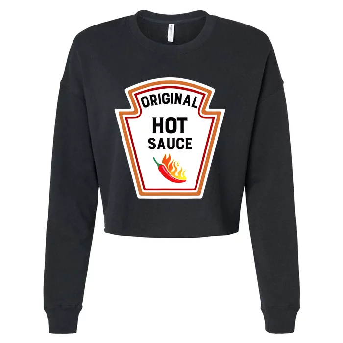 Funny Group Condiments Halloween Costume Original Hot Sauce Cropped Pullover Crew