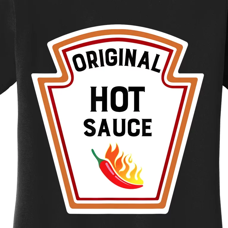 Funny Group Condiments Halloween Costume Original Hot Sauce Women's T-Shirt