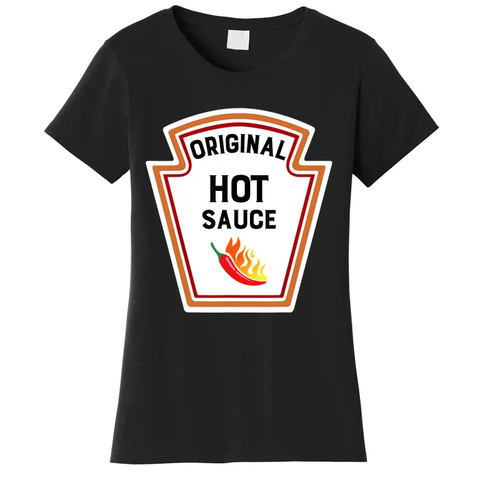 Funny Group Condiments Halloween Costume Original Hot Sauce Women's T-Shirt