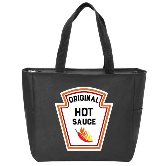 Funny Group Condiments Halloween Costume Original Hot Sauce Zip Tote Bag