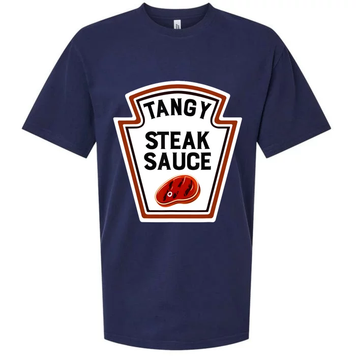 Funny Group Condiments Halloween Costume Tangy Steak Sauce Sueded Cloud Jersey T-Shirt