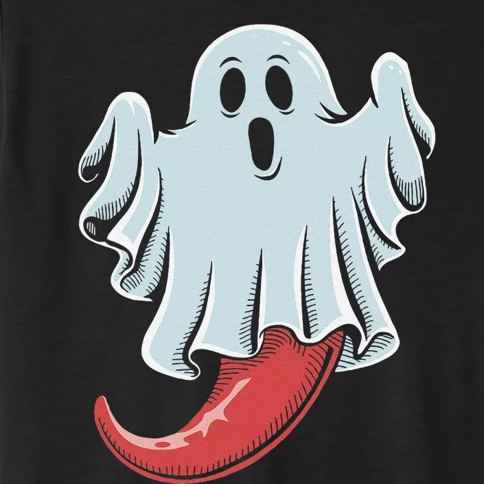 Funny Ghost Chili Pepper Lovers Spooky Halloween ChromaSoft Performance T-Shirt