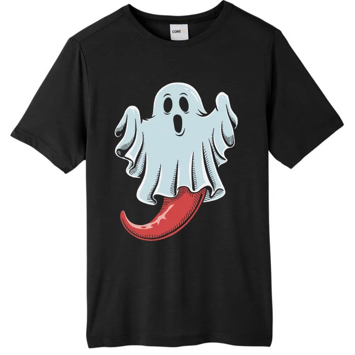 Funny Ghost Chili Pepper Lovers Spooky Halloween ChromaSoft Performance T-Shirt