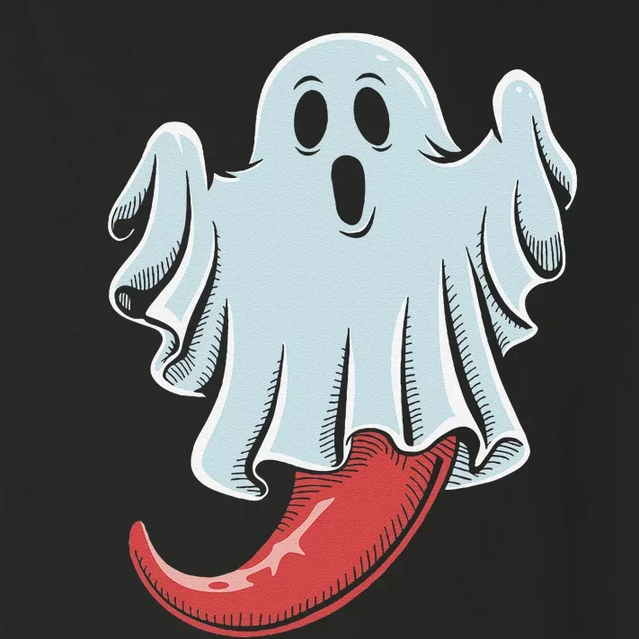 Funny Ghost Chili Pepper Lovers Spooky Halloween Toddler Long Sleeve Shirt