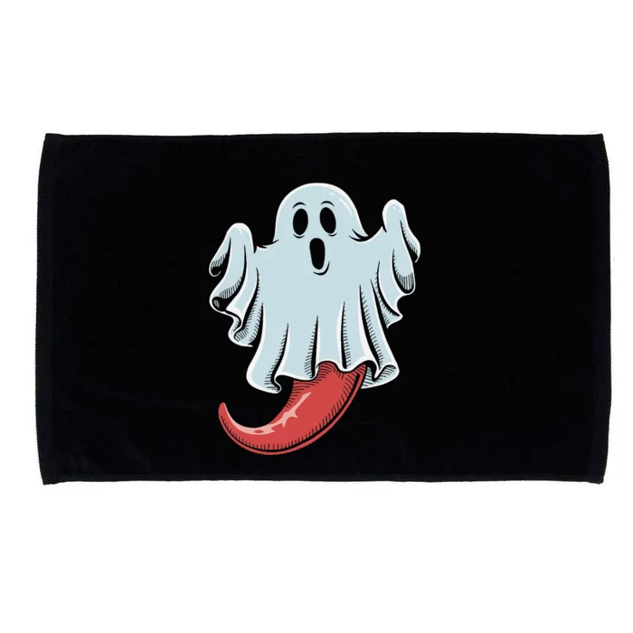 Funny Ghost Chili Pepper Lovers Spooky Halloween Microfiber Hand Towel