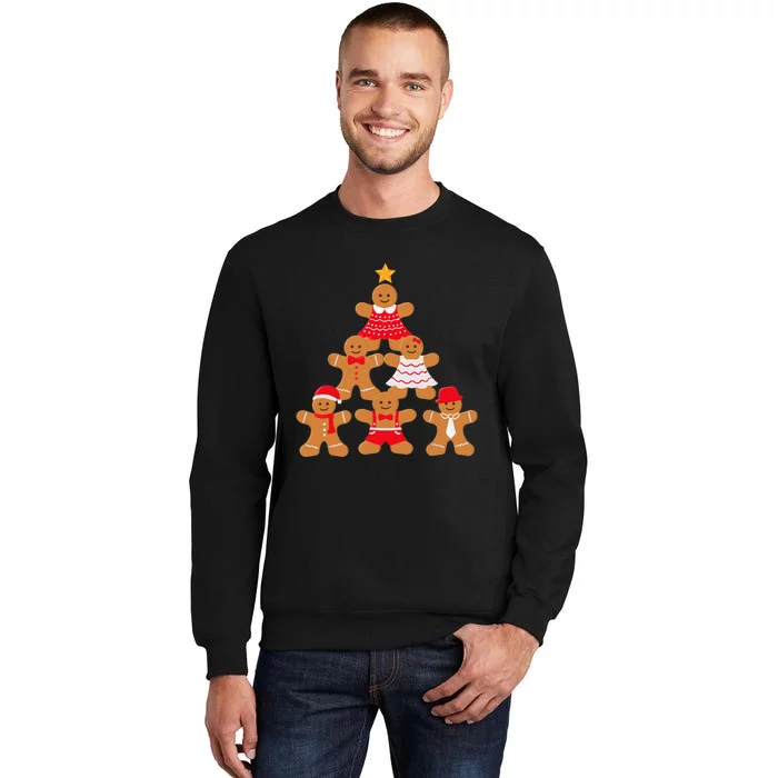 Funny Gingerbread Christmas Tree Xmas Pajama Gifts Tall Sweatshirt