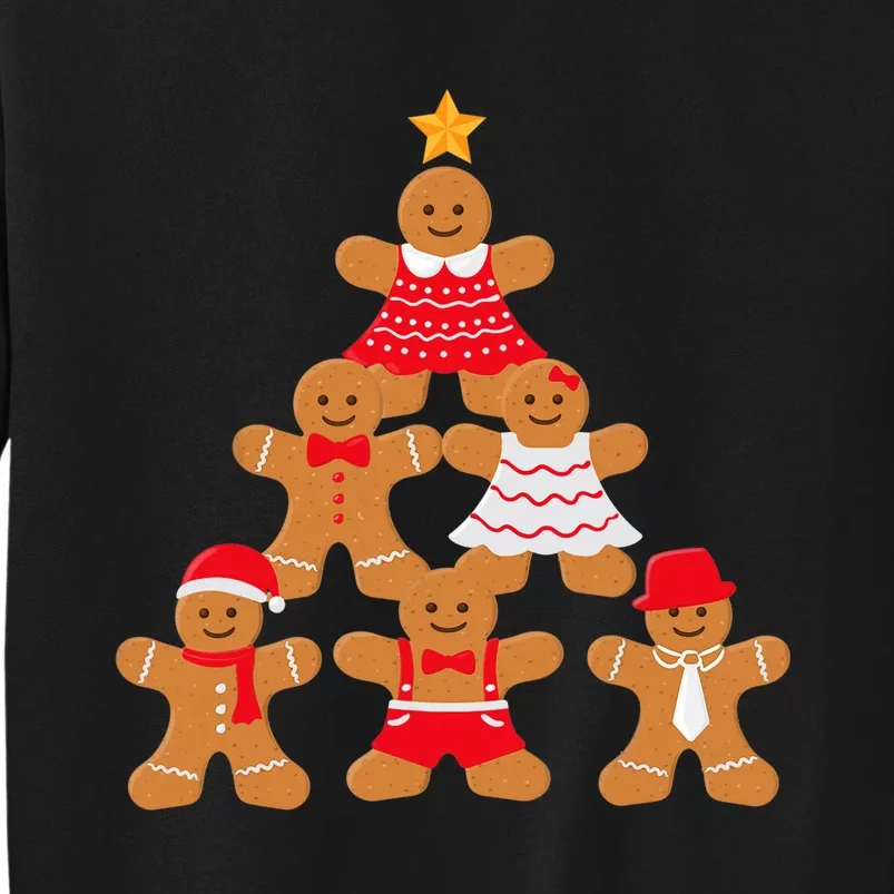 Funny Gingerbread Christmas Tree Xmas Pajama Gifts Tall Sweatshirt