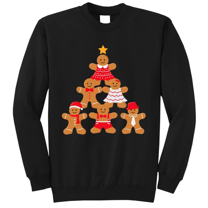 Funny Gingerbread Christmas Tree Xmas Pajama Gifts Tall Sweatshirt