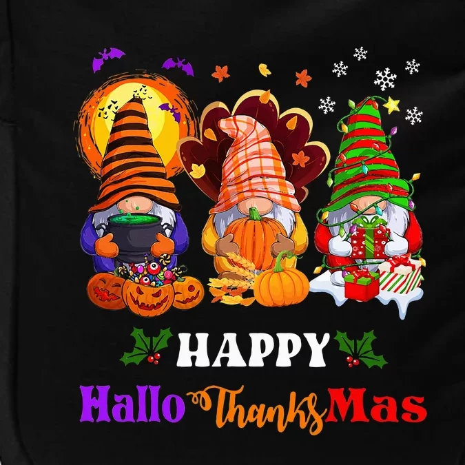 Festive Gnomes Celebrating Halloween and Christmas Impact Tech Backpack