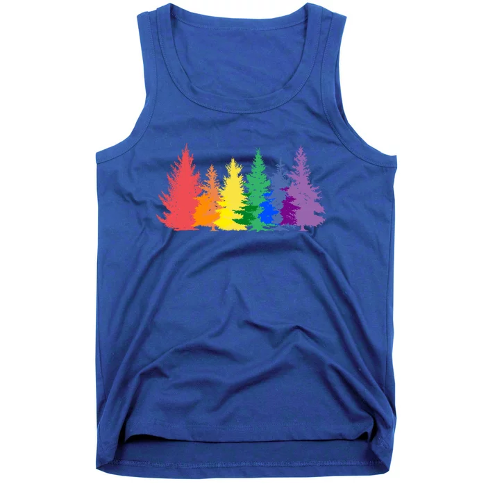 Funny Gay Christmas Tree Rainbow Lgbt Pride Meaningful Gift Tank Top