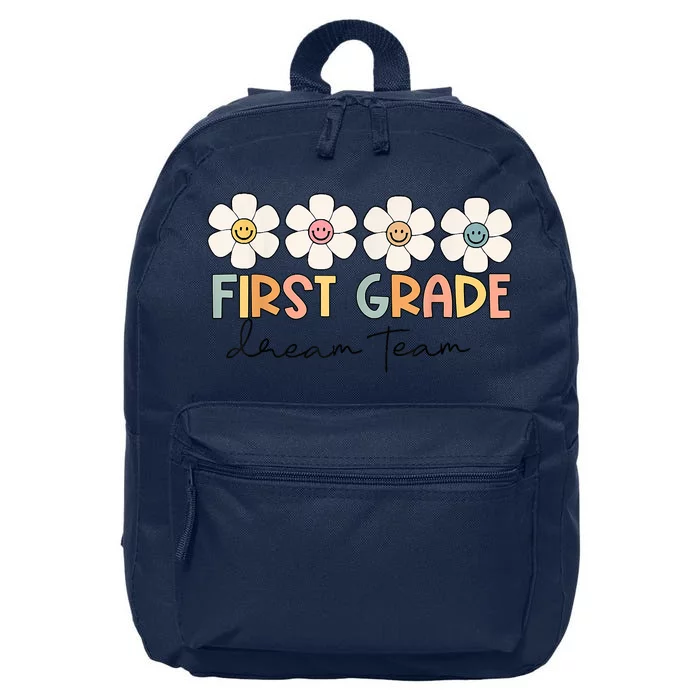 First Grade Dream Team Retro Back To School Teacher Student 16 in Basic Backpack