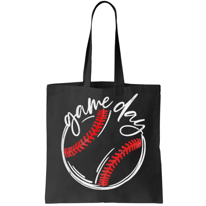 funny Game Day Baseball Life Softball Life For Mom Tote Bag