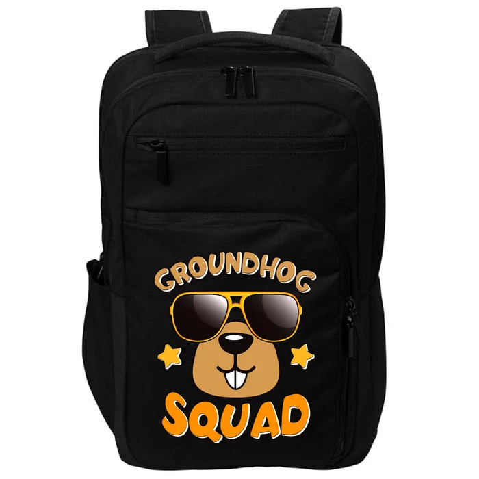 Funny Groundhog Day Squad Impact Tech Backpack