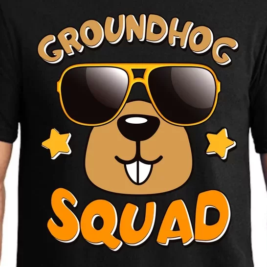 Funny Groundhog Day Squad Pajama Set