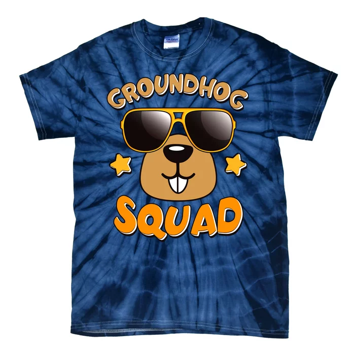 Funny Groundhog Day Squad Tie-Dye T-Shirt