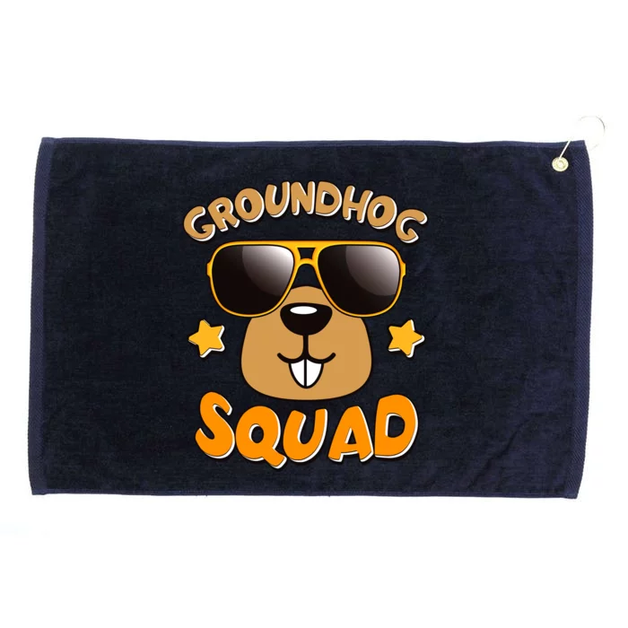 Funny Groundhog Day Squad Grommeted Golf Towel