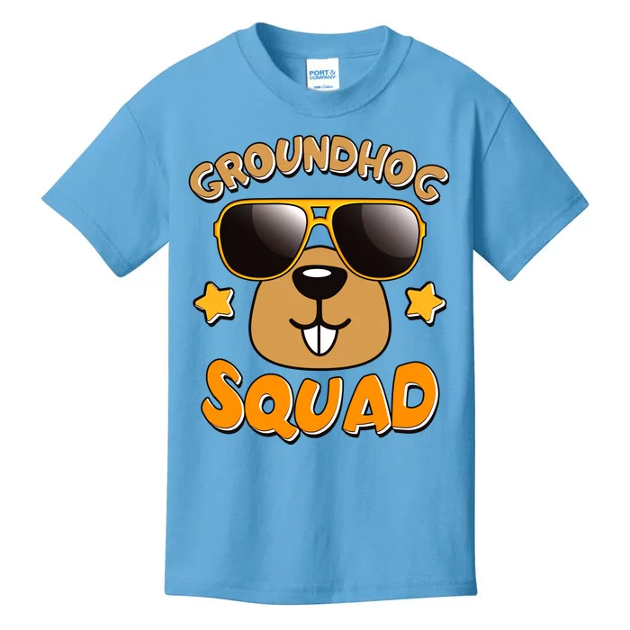 Funny Groundhog Day Squad Kids T-Shirt