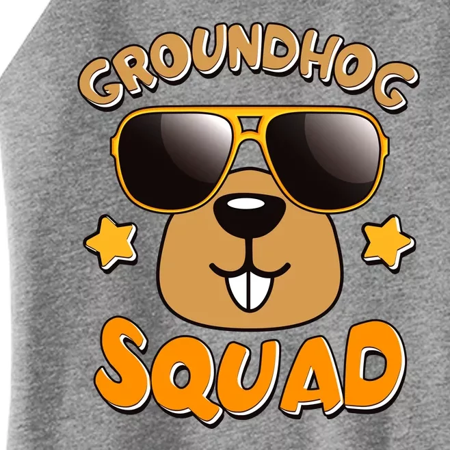 Funny Groundhog Day Squad Women’s Perfect Tri Rocker Tank