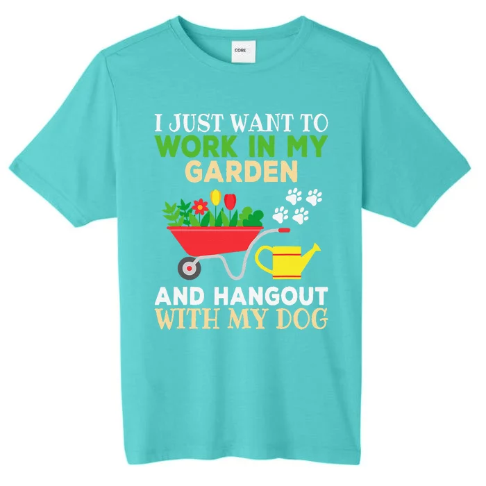 Funny Gardening Dog Lover Gardener Garden Plants ChromaSoft Performance T-Shirt