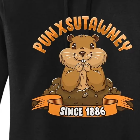 Funny Groundhog Day Phil Cute Ground Hog Punxsutawney Women's Pullover Hoodie