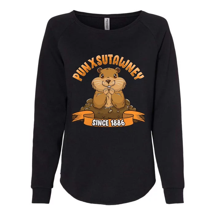 Funny Groundhog Day Phil Cute Ground Hog Punxsutawney Womens California Wash Sweatshirt