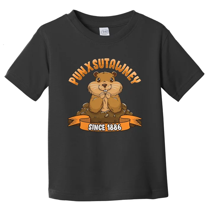 Funny Groundhog Day Phil Cute Ground Hog Punxsutawney Toddler T-Shirt